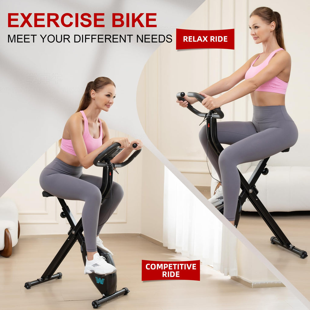 Stationary Exercise Bike for Home Workout, 5 IN 1 Foldable Indoor Cycling Bike
