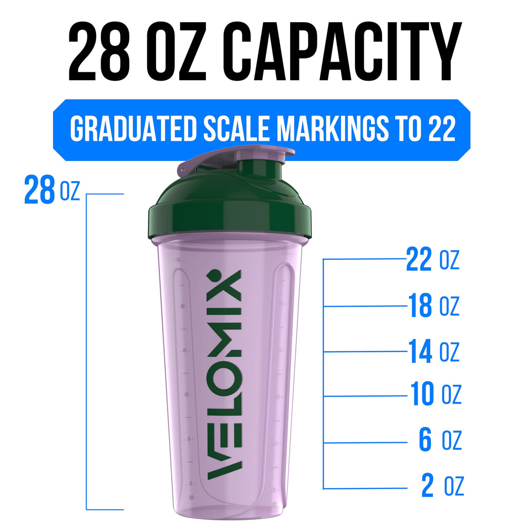 2 Pack- 28 oz Protein Shaker Bottles for Protein Mixes - 2x Wire Whisk | Leak Proof Shaker Cups for Protein Shakes