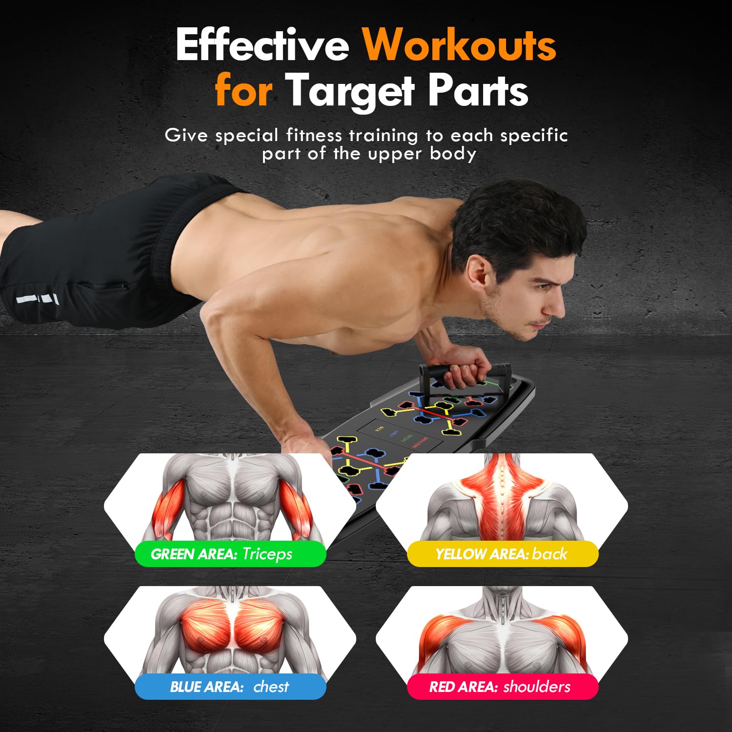 Push Up Board,Home Gym,Portable Exercise Equipment,Full Body Workout at Home