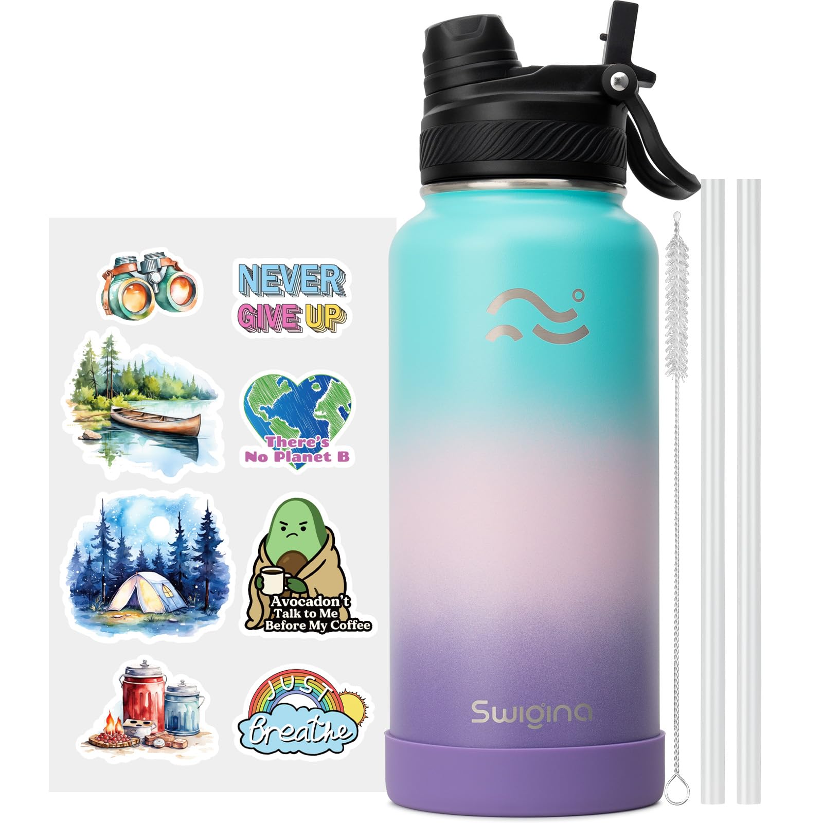 Insulated Water Bottle with Silicone Boot (36hrs Cold/18hrs Hot)