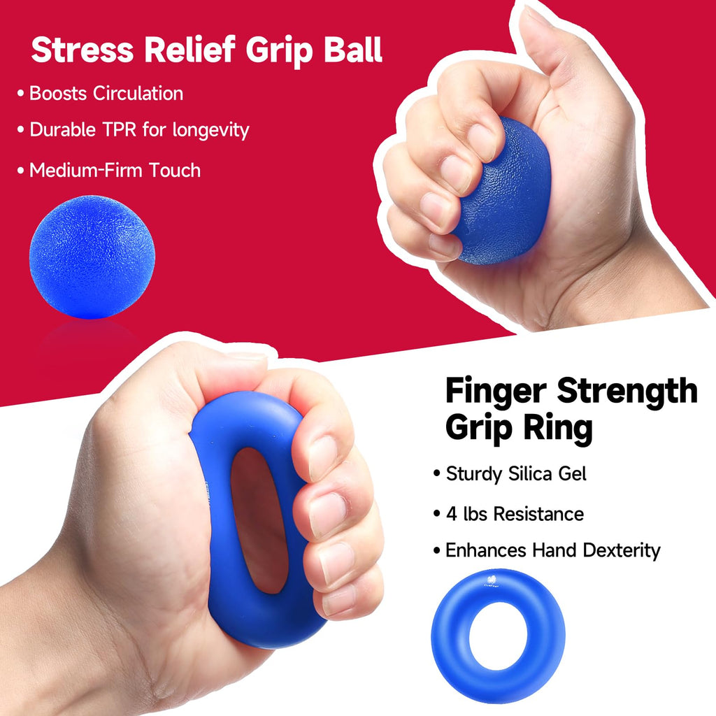 Grip Strengthener Forearm Strengthener Hand Grips Strengthener Kit - 5 Pack Adjustable Resistance
