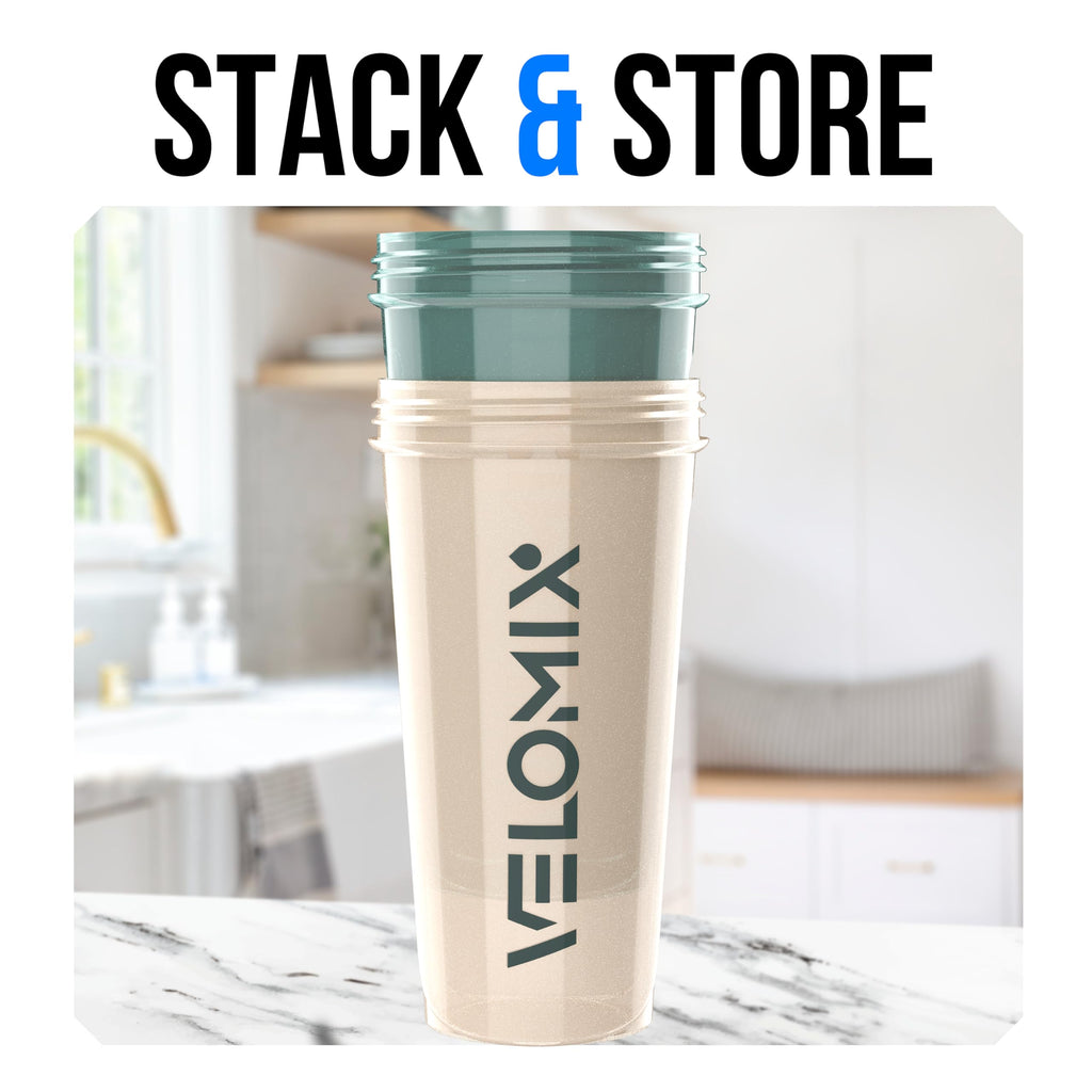 2 Pack- 28 oz Protein Shaker Bottles for Protein Mixes - 2x Wire Whisk | Leak Proof Shaker Cups for Protein Shakes