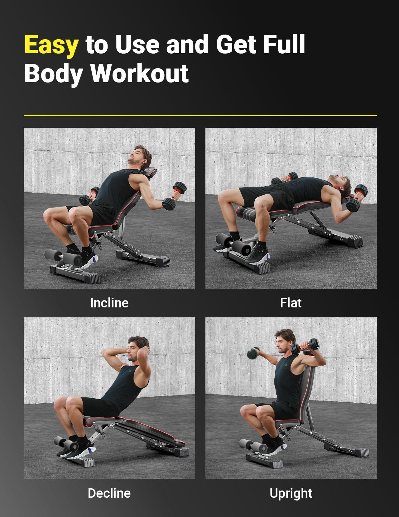 Adjustable Weight Bench for Home Gym