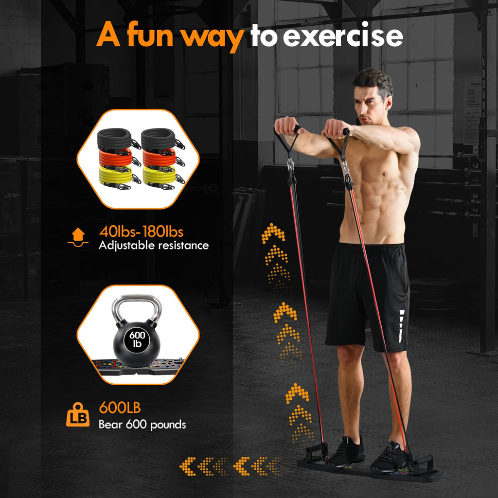 Push Up Board,Home Gym,Portable Exercise Equipment,Full Body Workout at Home