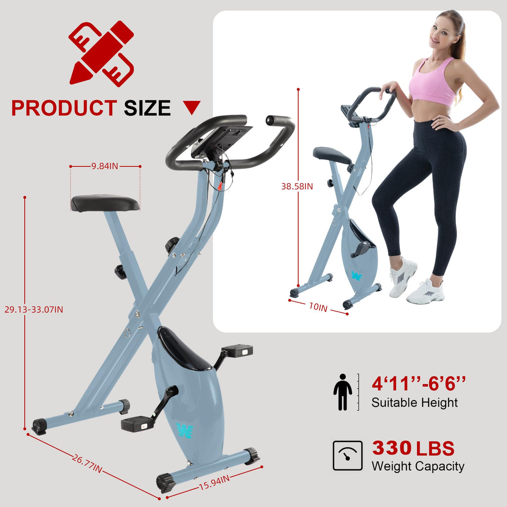 Stationary Exercise Bike for Home Workout, 5 IN 1 Foldable Indoor Cycling Bike