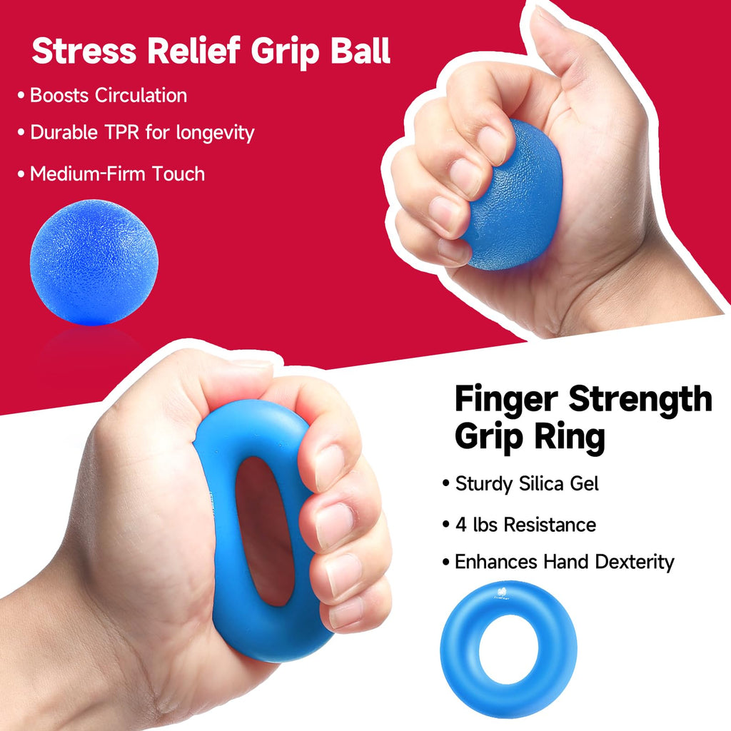 Grip Strengthener Forearm Strengthener Hand Grips Strengthener Kit - 5 Pack Adjustable Resistance