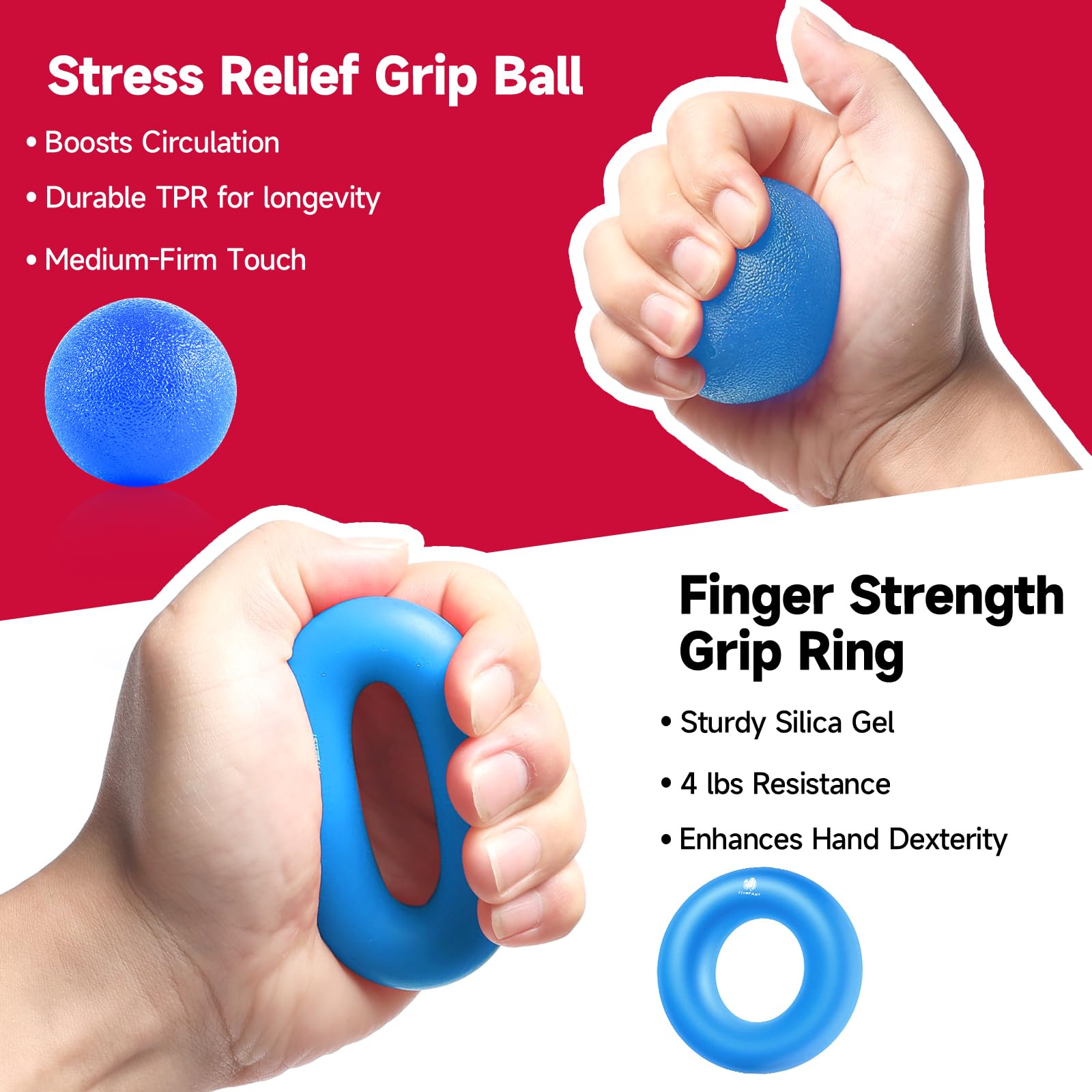 Grip Strengthener Forearm Strengthener Hand Grips Strengthener Kit - 5 Pack Adjustable Resistance
