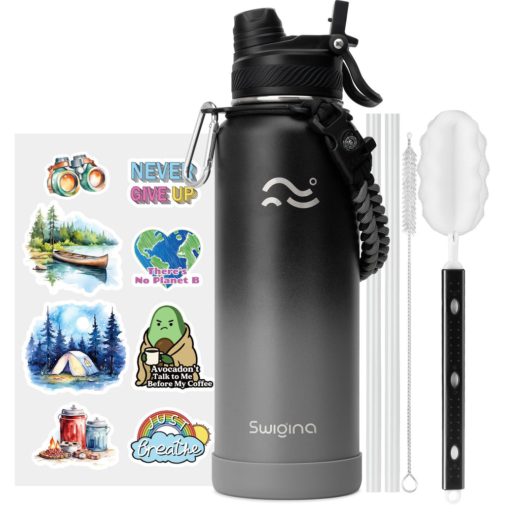 Insulated Water Bottle with Silicone Boot (36hrs Cold/18hrs Hot)