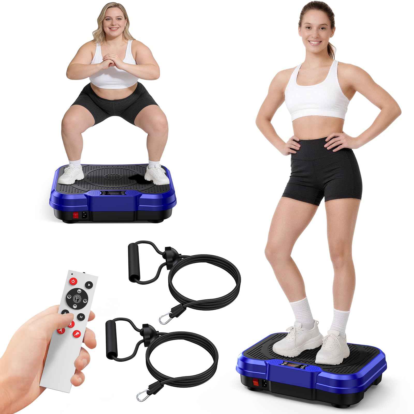 Vibration Plate Exercise Machine, Curved Vibration Plate for Lymphatic Drainage Weight Loss