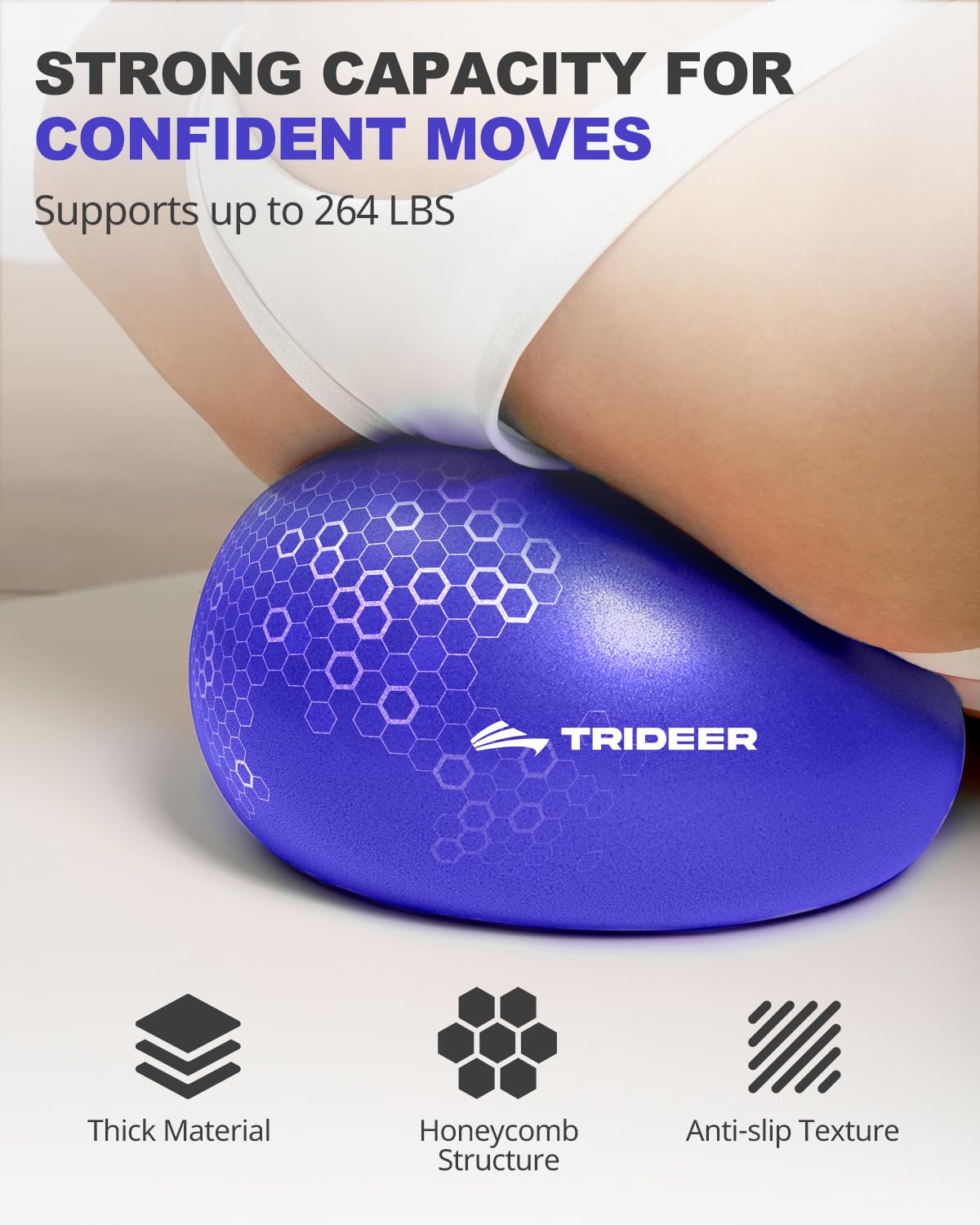 Exercise Ball for Yoga, Pilates & Fitness – Stability Ball Equipment for Home Gym & Office