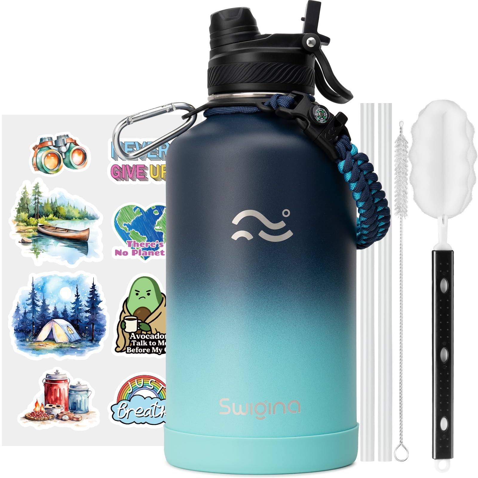 Insulated Water Bottle with Silicone Boot (36hrs Cold/18hrs Hot)