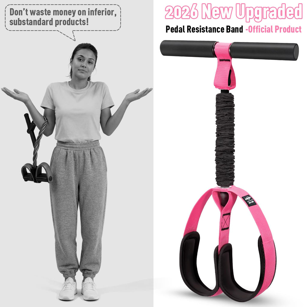 2026 Upgraded Durable Pedal Resistance Band with Handle, Physical Therapy