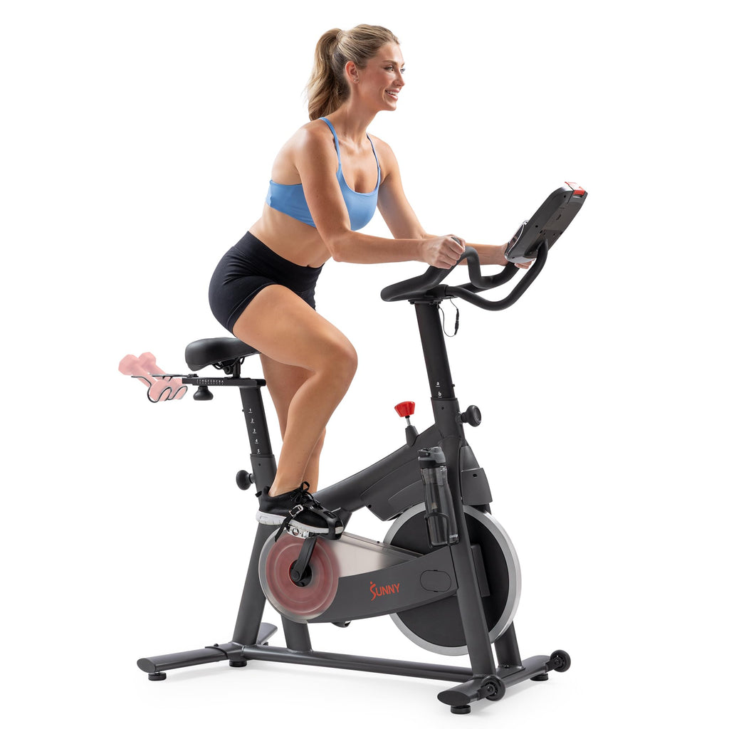 Fitness Smart Magnetic Indoor Cycling Bike, Stationary Exercise Cardio Equipment, Free SunnyFit Training App