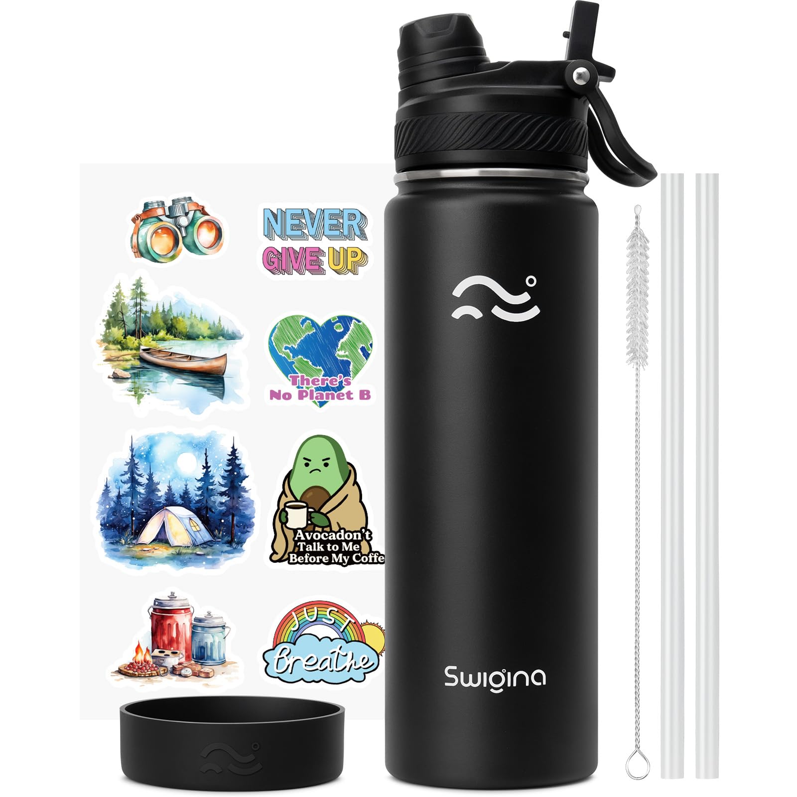 Insulated Water Bottle with Silicone Boot (36hrs Cold/18hrs Hot)