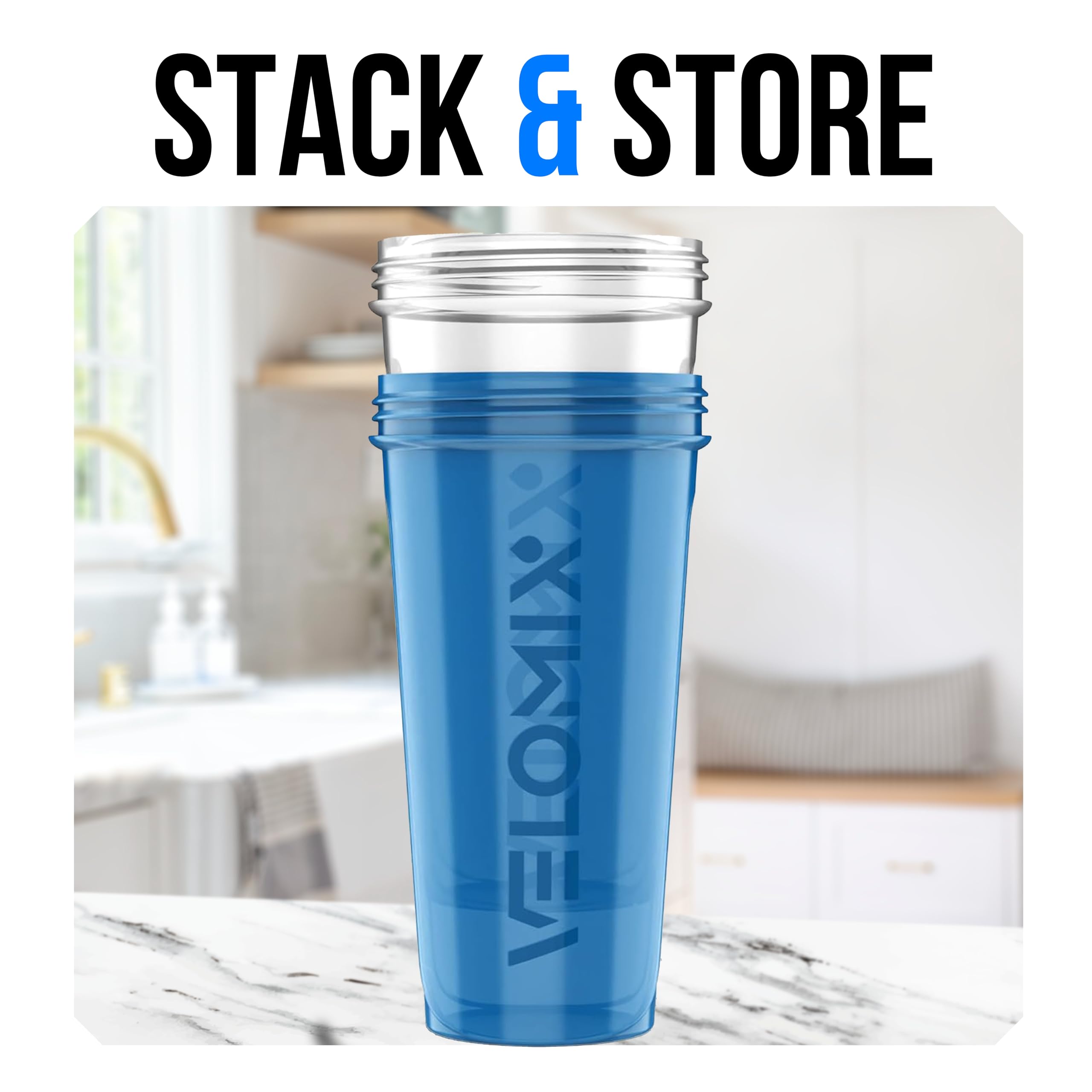 2 Pack- 28 oz Protein Shaker Bottles for Protein Mixes - 2x Wire Whisk | Leak Proof Shaker Cups for Protein Shakes