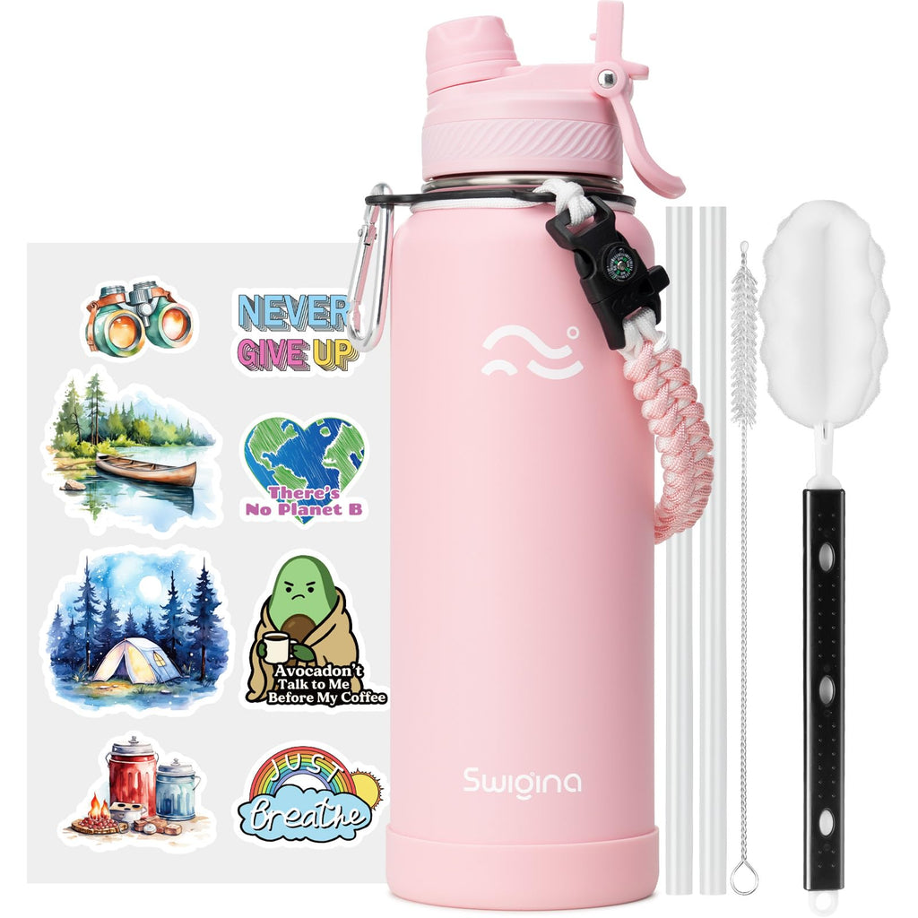 Insulated Water Bottle with Silicone Boot (36hrs Cold/18hrs Hot)