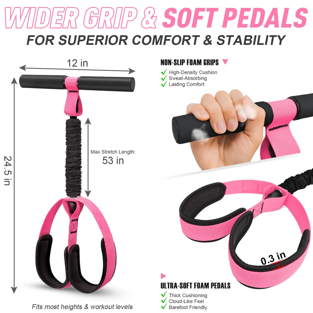 2026 Upgraded Durable Pedal Resistance Band with Handle, Physical Therapy