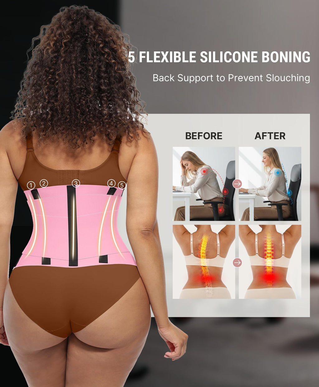 Waist Trainer Belt Waist Cincher Trimmer Ab Belt Tummy Control Body Shaper