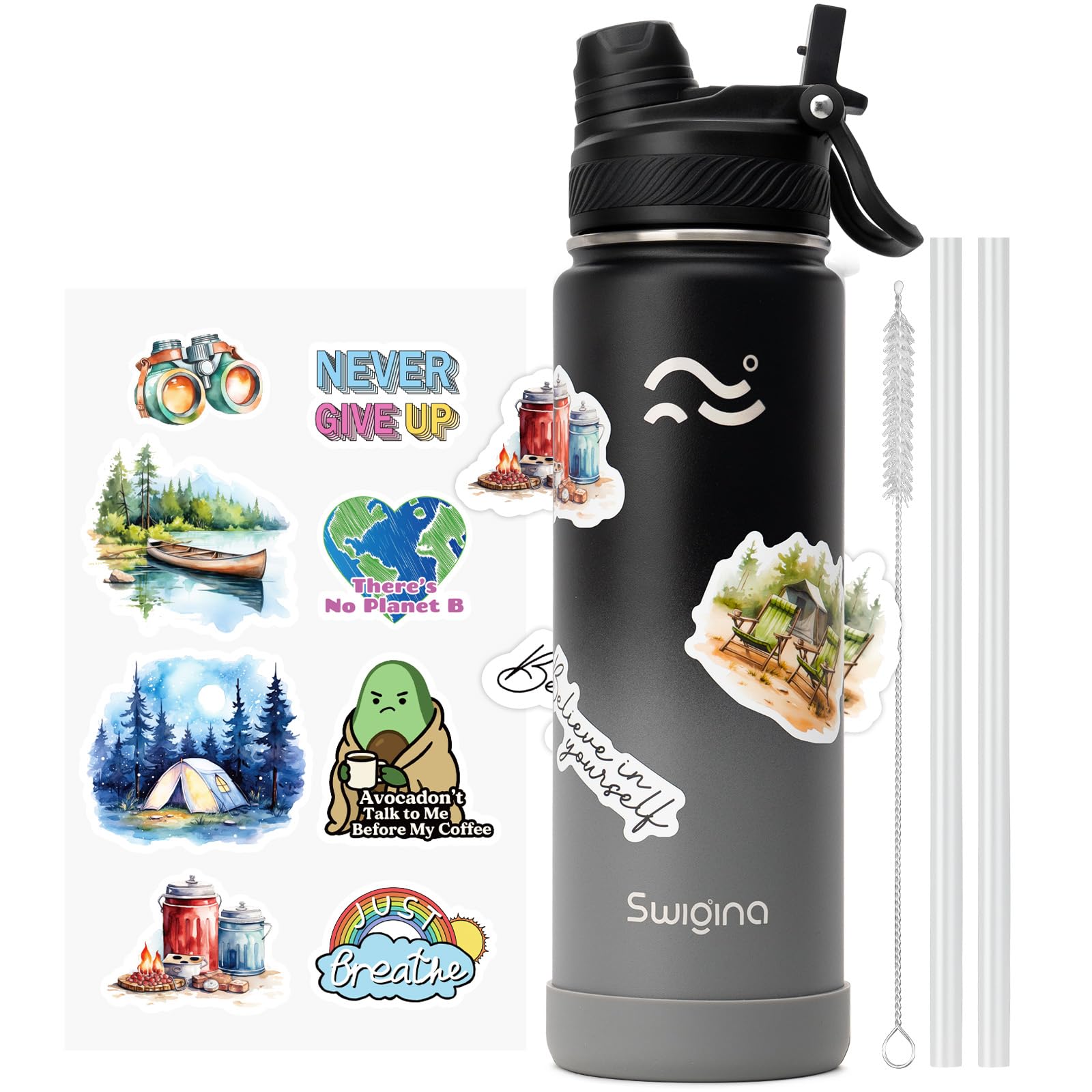 Insulated Water Bottle with Silicone Boot (36hrs Cold/18hrs Hot)