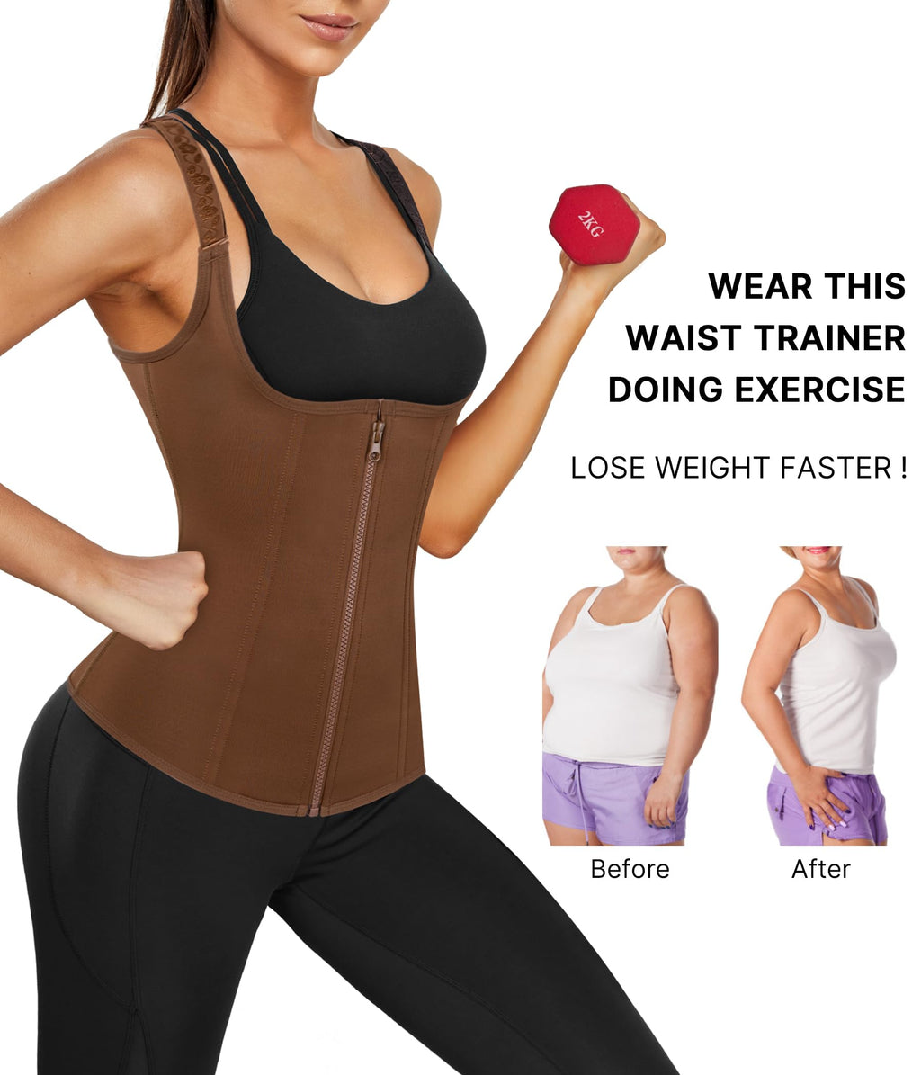 Waist Trainer for Women Corset Shapewear with Zipper