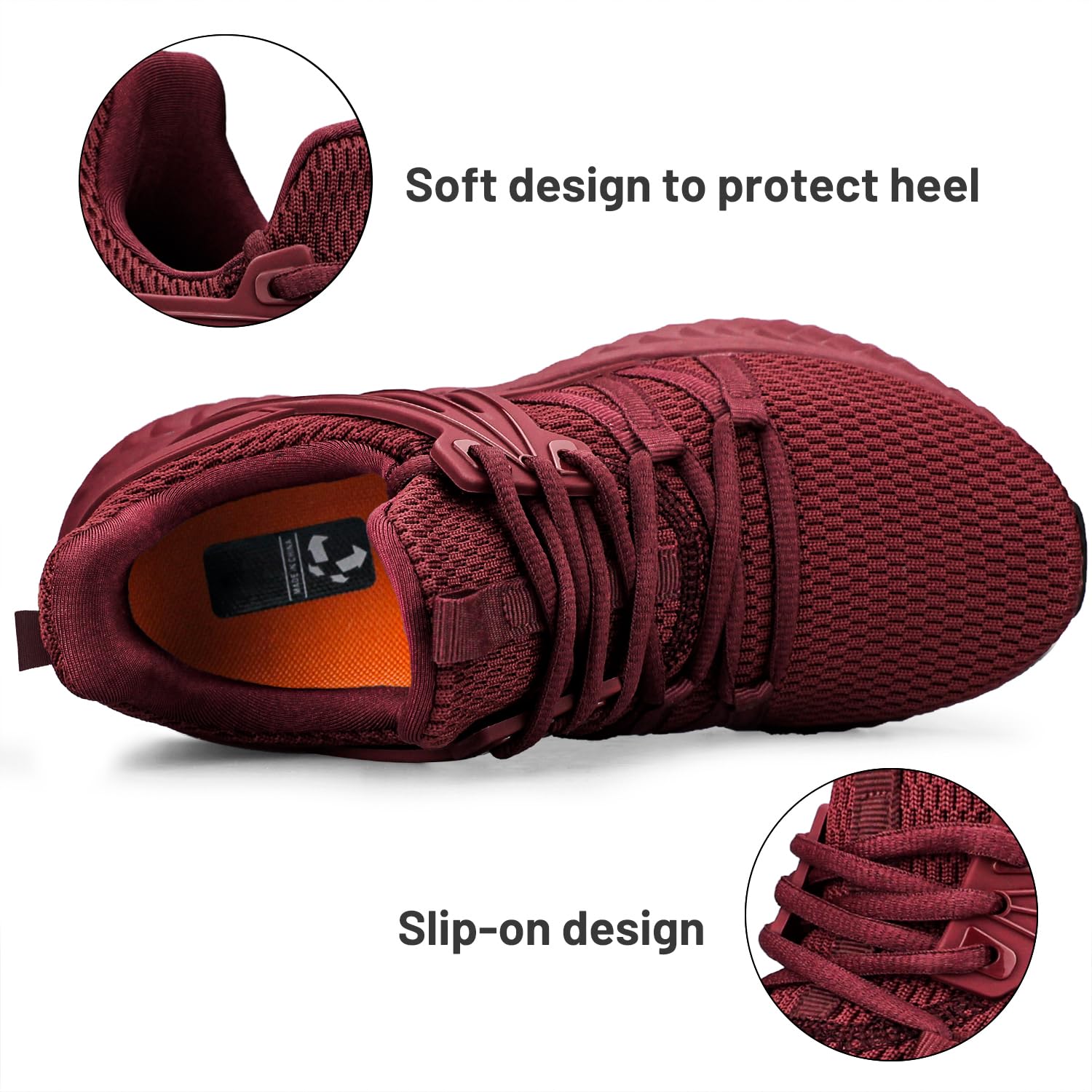 Womens Slip On Sneakers  Walking Tennis Shoes