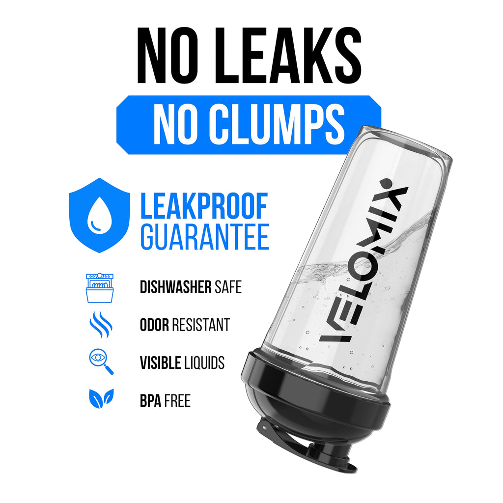 2 Pack- 28 oz Protein Shaker Bottles for Protein Mixes - 2x Wire Whisk | Leak Proof Shaker Cups for Protein Shakes