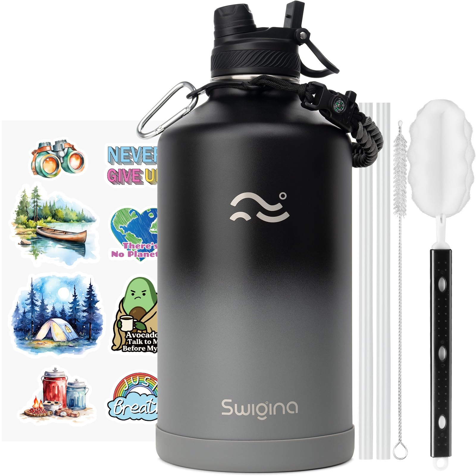 Insulated Water Bottle with Silicone Boot (36hrs Cold/18hrs Hot)