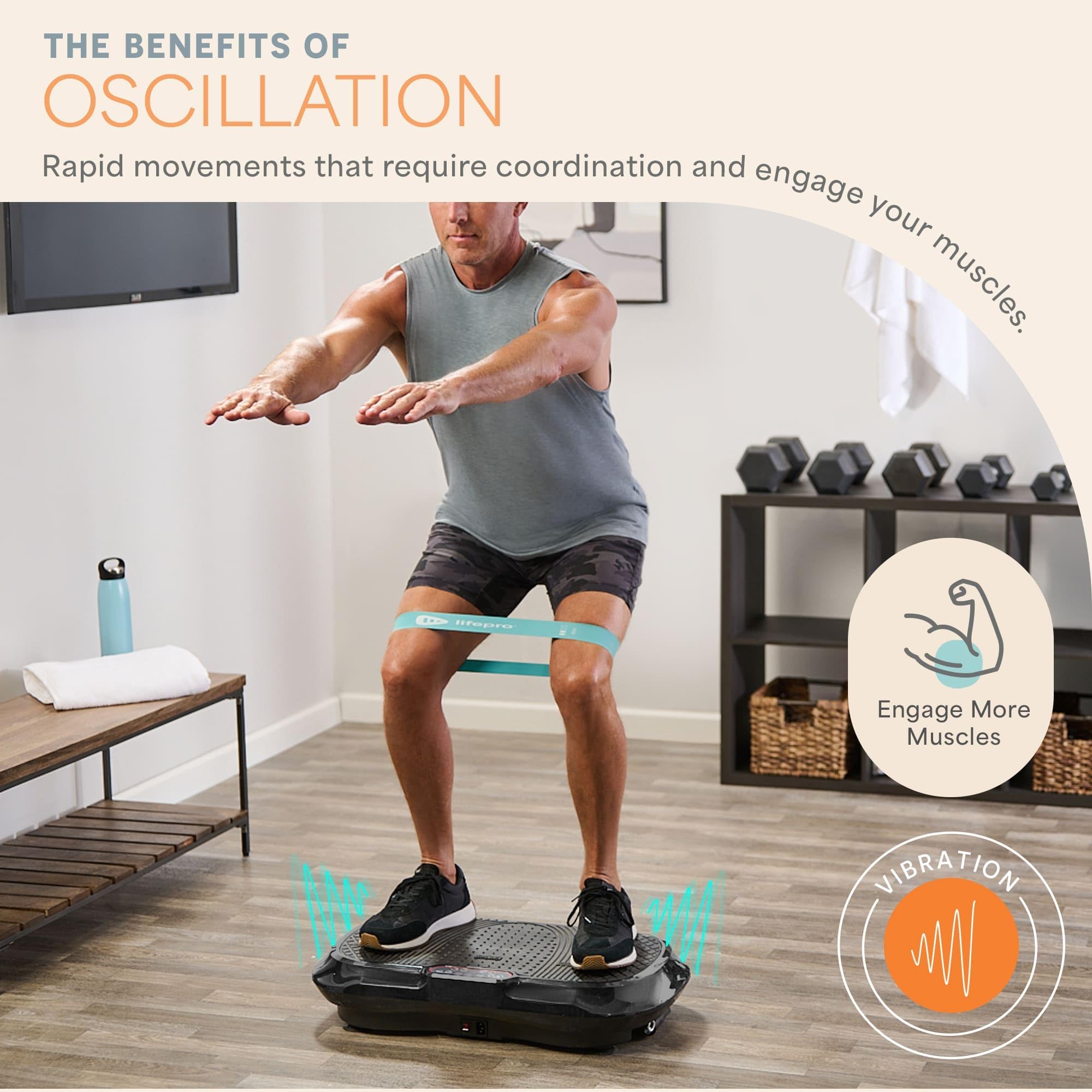 Waver Vibration Plate Exercise Machine – High-Intensity Vibration– Fitness Equipment for Strength & Toning