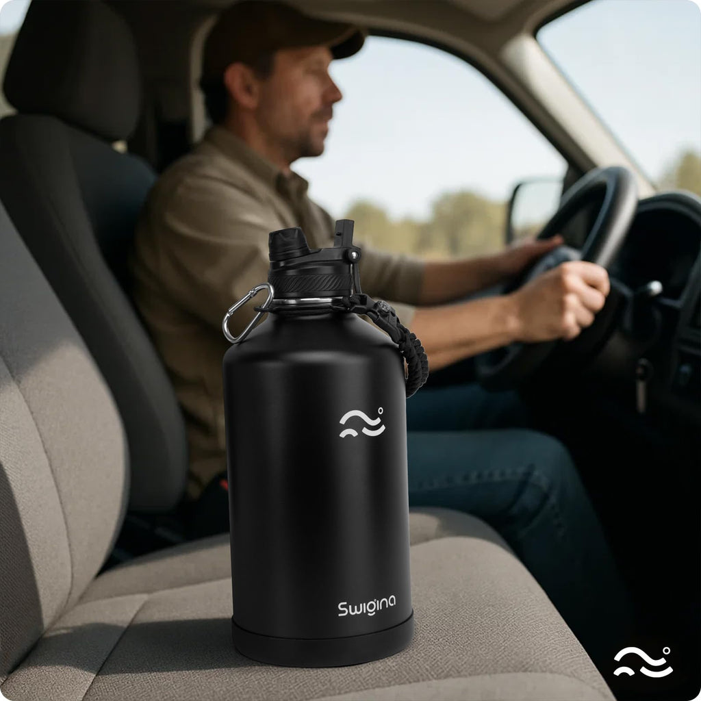 Insulated Water Bottle with Silicone Boot (36hrs Cold/18hrs Hot)