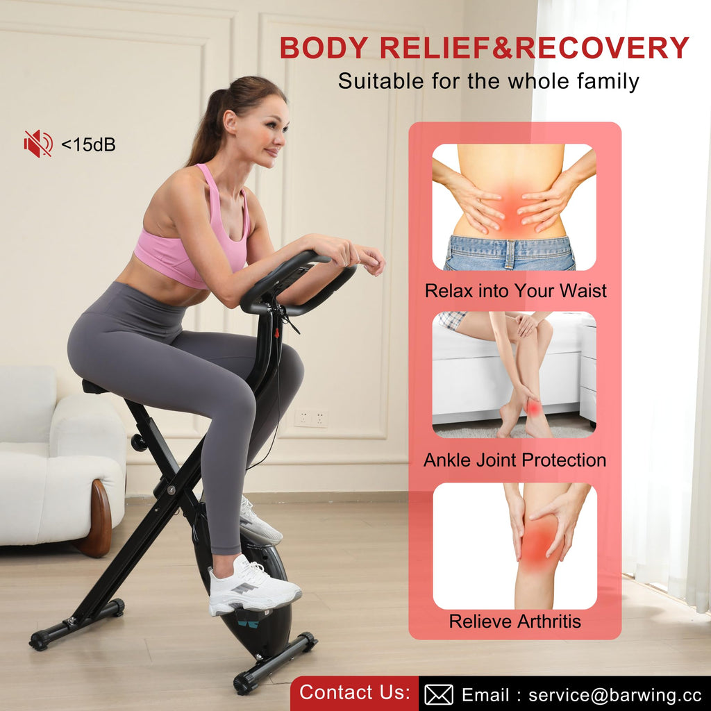 Stationary Exercise Bike for Home Workout, 5 IN 1 Foldable Indoor Cycling Bike