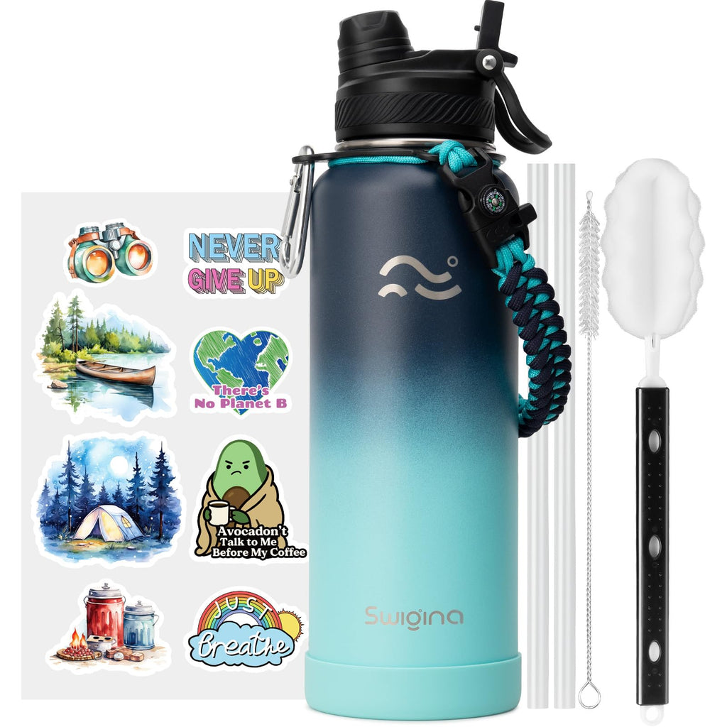 Insulated Water Bottle with Silicone Boot (36hrs Cold/18hrs Hot)