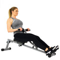 Fitness Compact Adjustable Rowing Machine with 12 Levels of Resistance for Complete Body Workouts