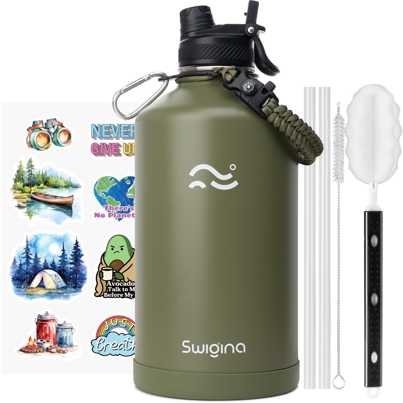 Insulated Water Bottle with Silicone Boot (36hrs Cold/18hrs Hot)