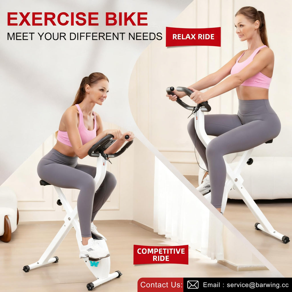 Stationary Exercise Bike for Home Workout, 5 IN 1 Foldable Indoor Cycling Bike
