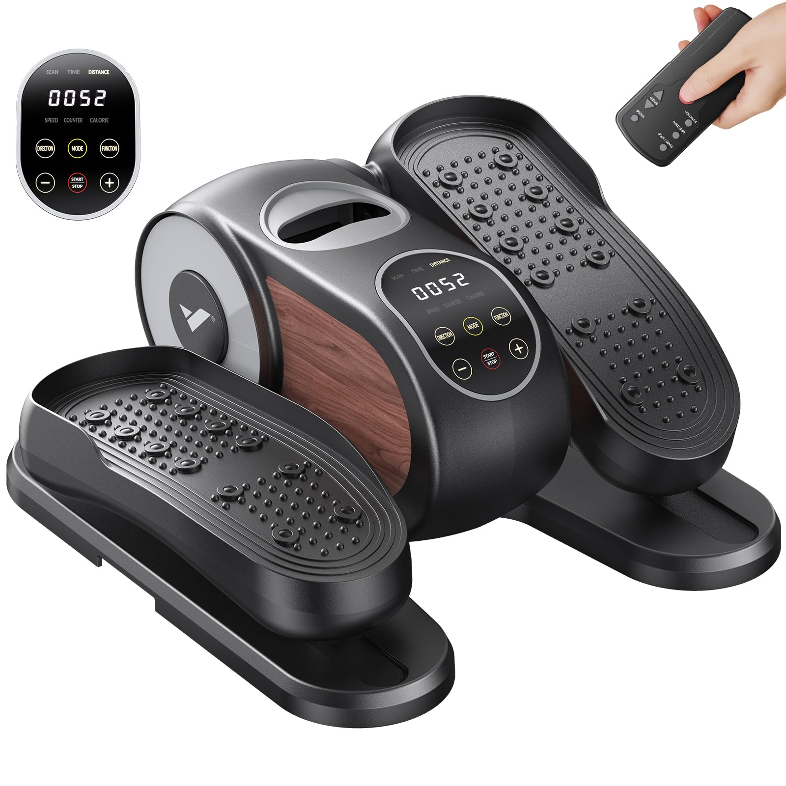 Under Desk Elliptical Machine, Leg Exerciser While Sitting , Quiet Portable Electric Seated Pedal Exerciser Machine for Home Office