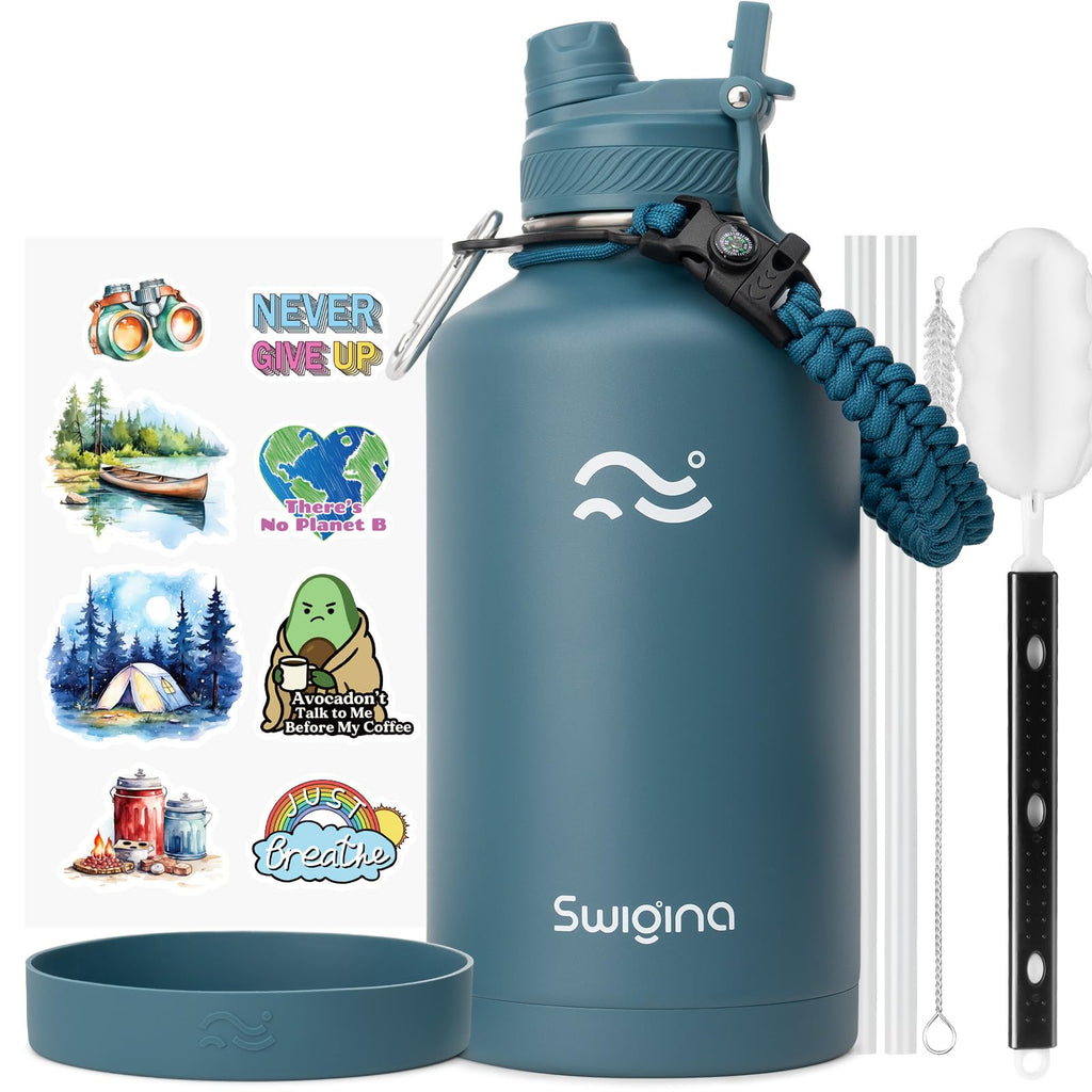 Insulated Water Bottle with Silicone Boot (36hrs Cold/18hrs Hot)