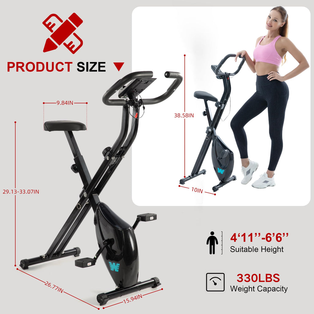 Stationary Exercise Bike for Home Workout, 5 IN 1 Foldable Indoor Cycling Bike