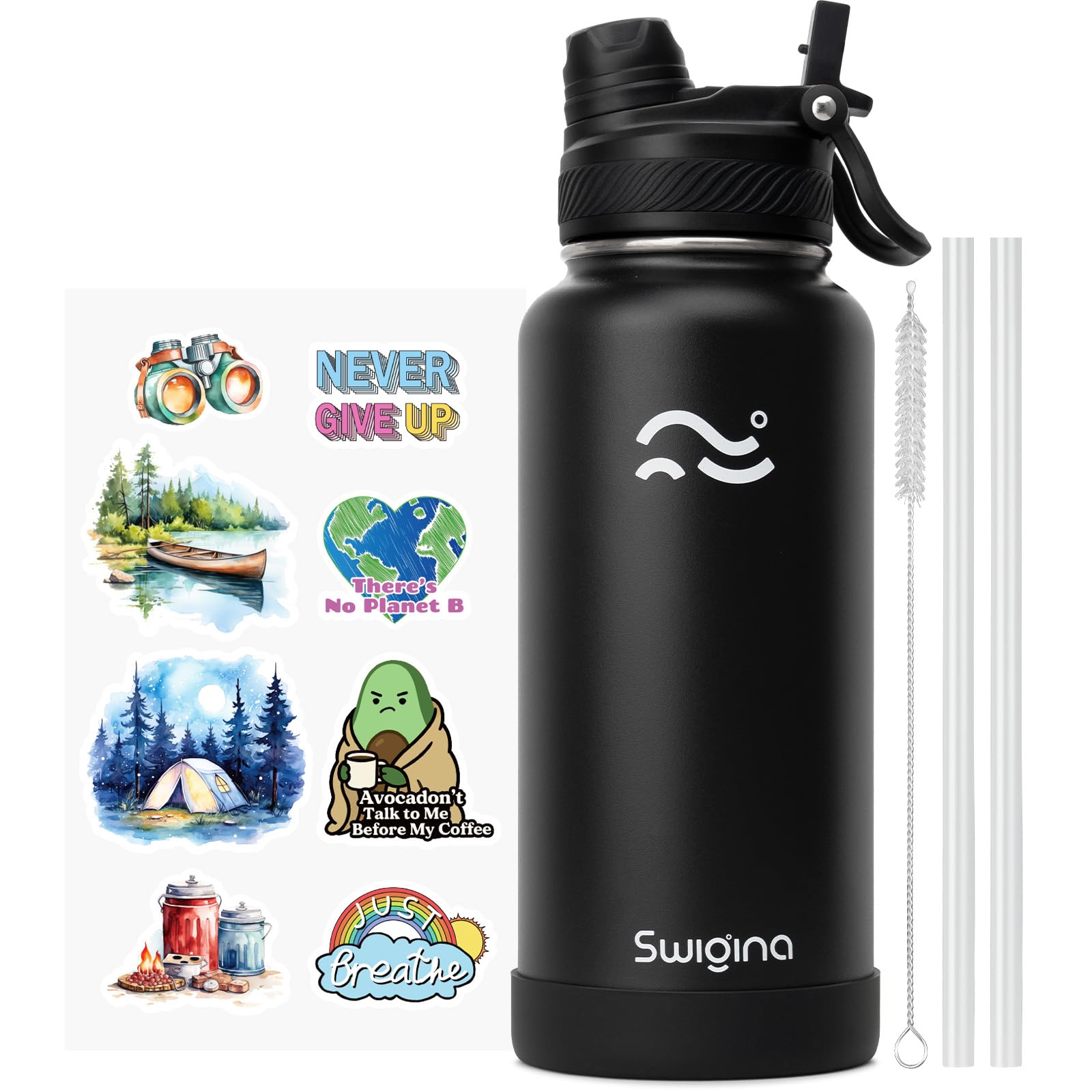 Insulated Water Bottle with Silicone Boot (36hrs Cold/18hrs Hot)
