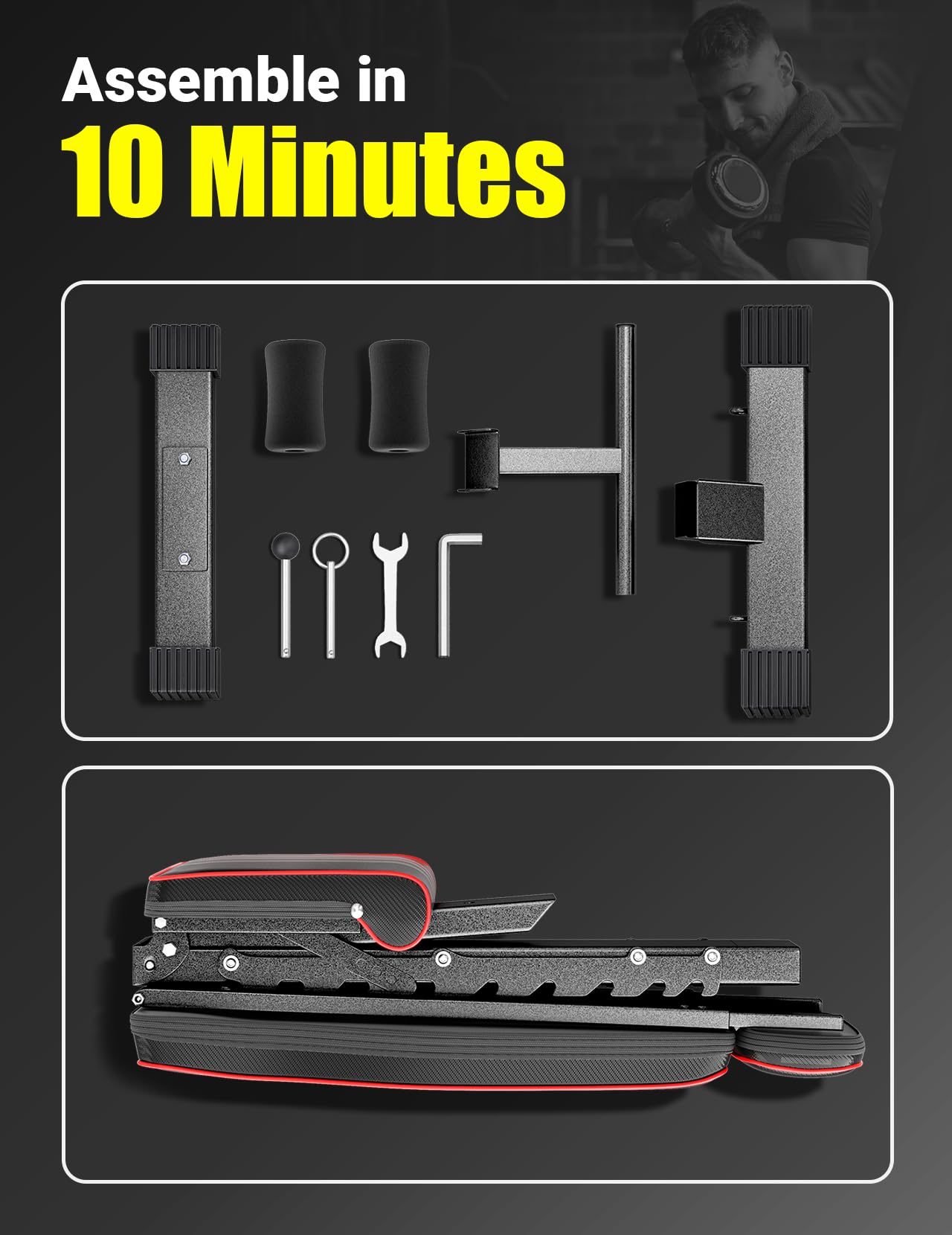 Adjustable Weight Bench for Home Gym