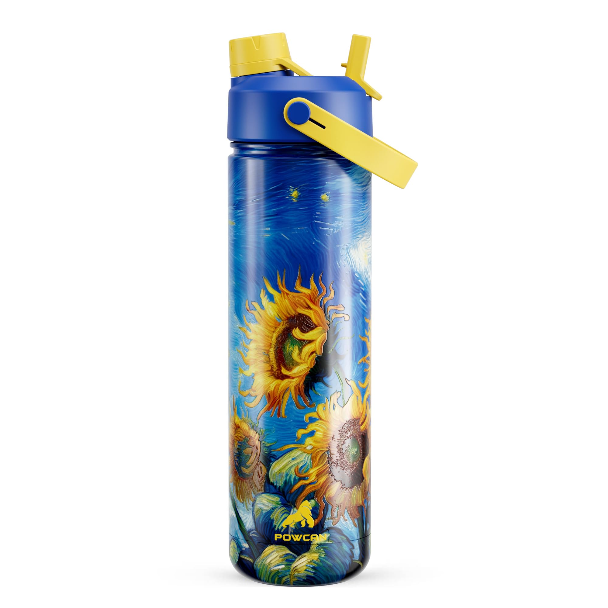 40 oz Insulated Water Bottle with 2-in-1 Straw and Spout Lid (Cotton Candy)