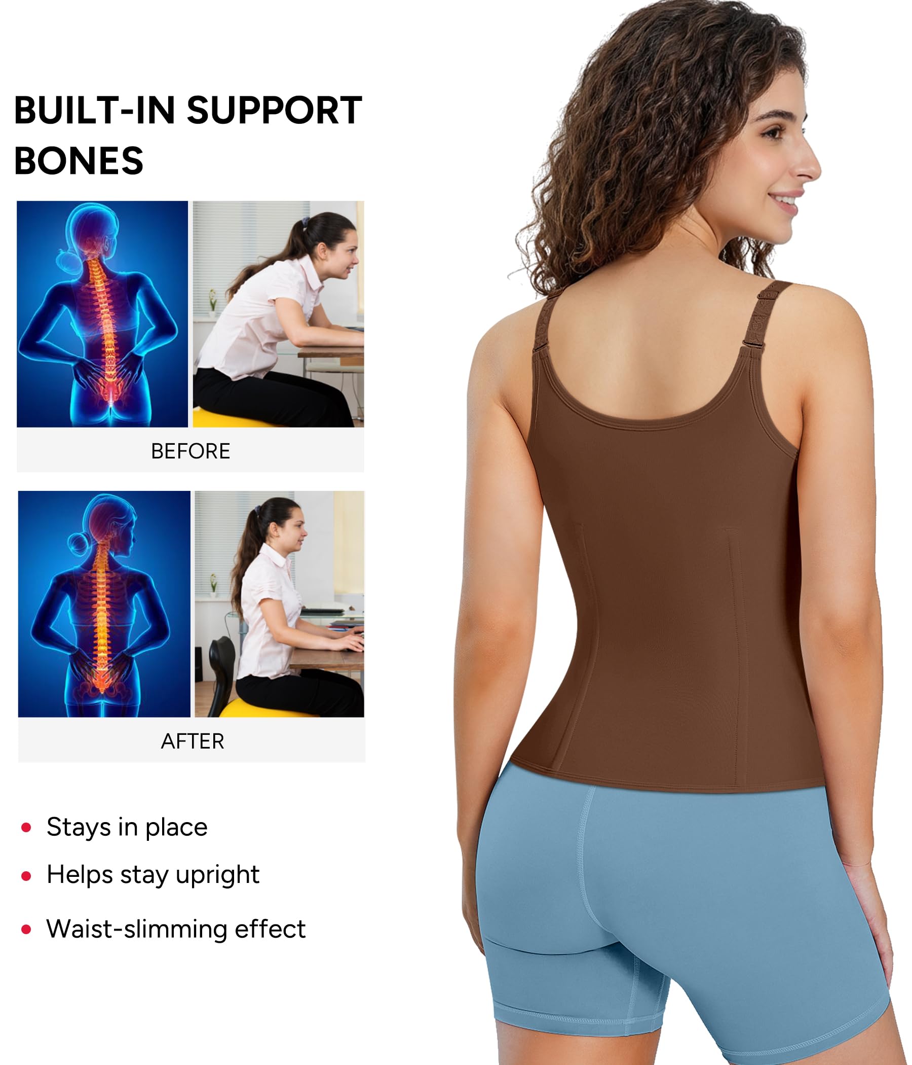 Waist Trainer for Women Corset Shapewear with Zipper