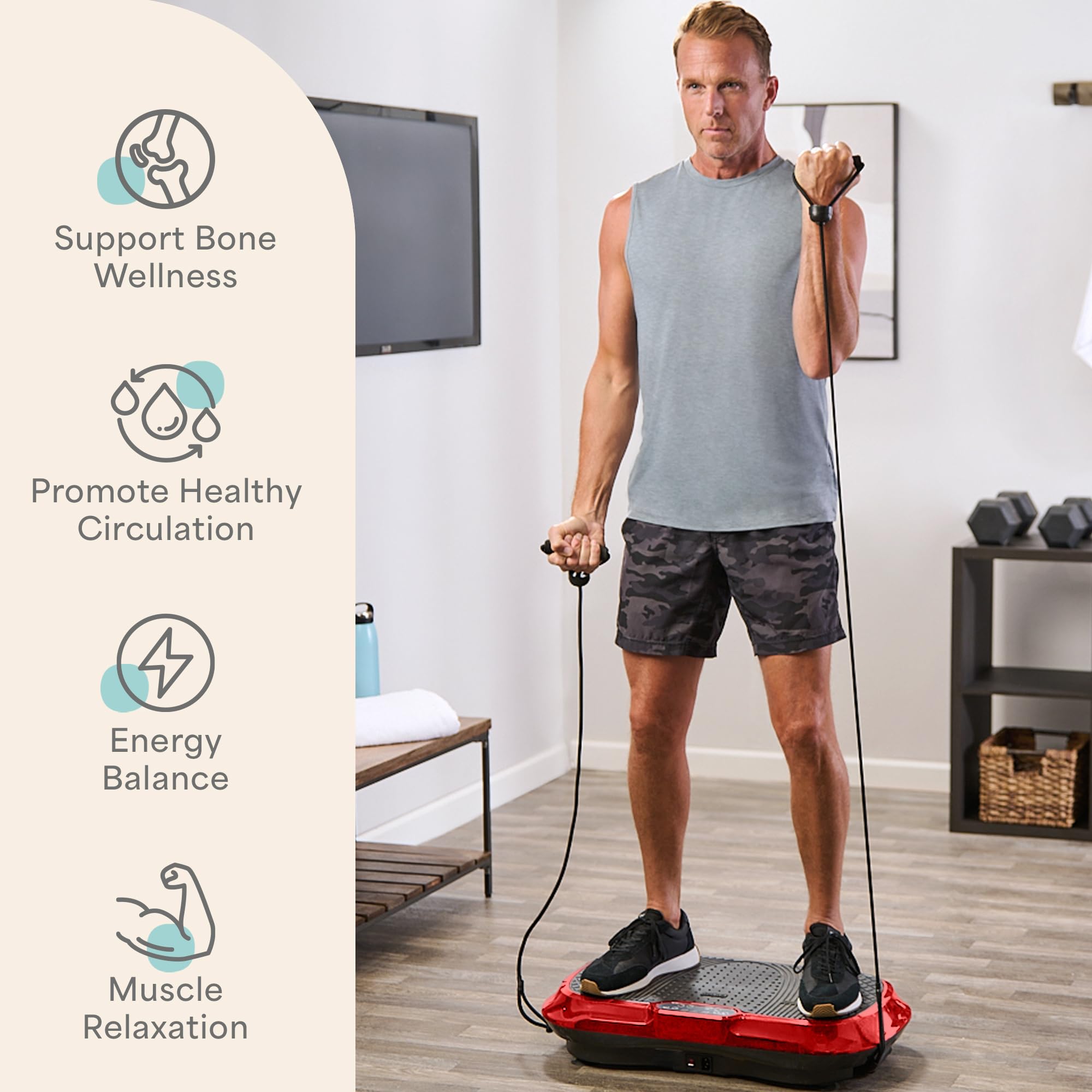 Waver Vibration Plate Exercise Machine – High-Intensity Vibration– Fitness Equipment for Strength & Toning