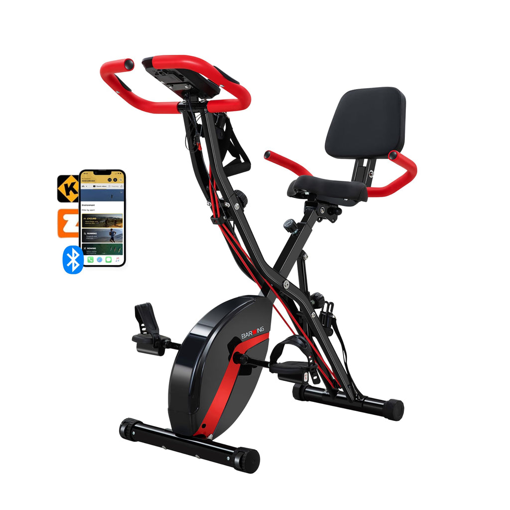 Stationary Exercise Bike for Home Workout, 5 IN 1 Foldable Indoor Cycling Bike