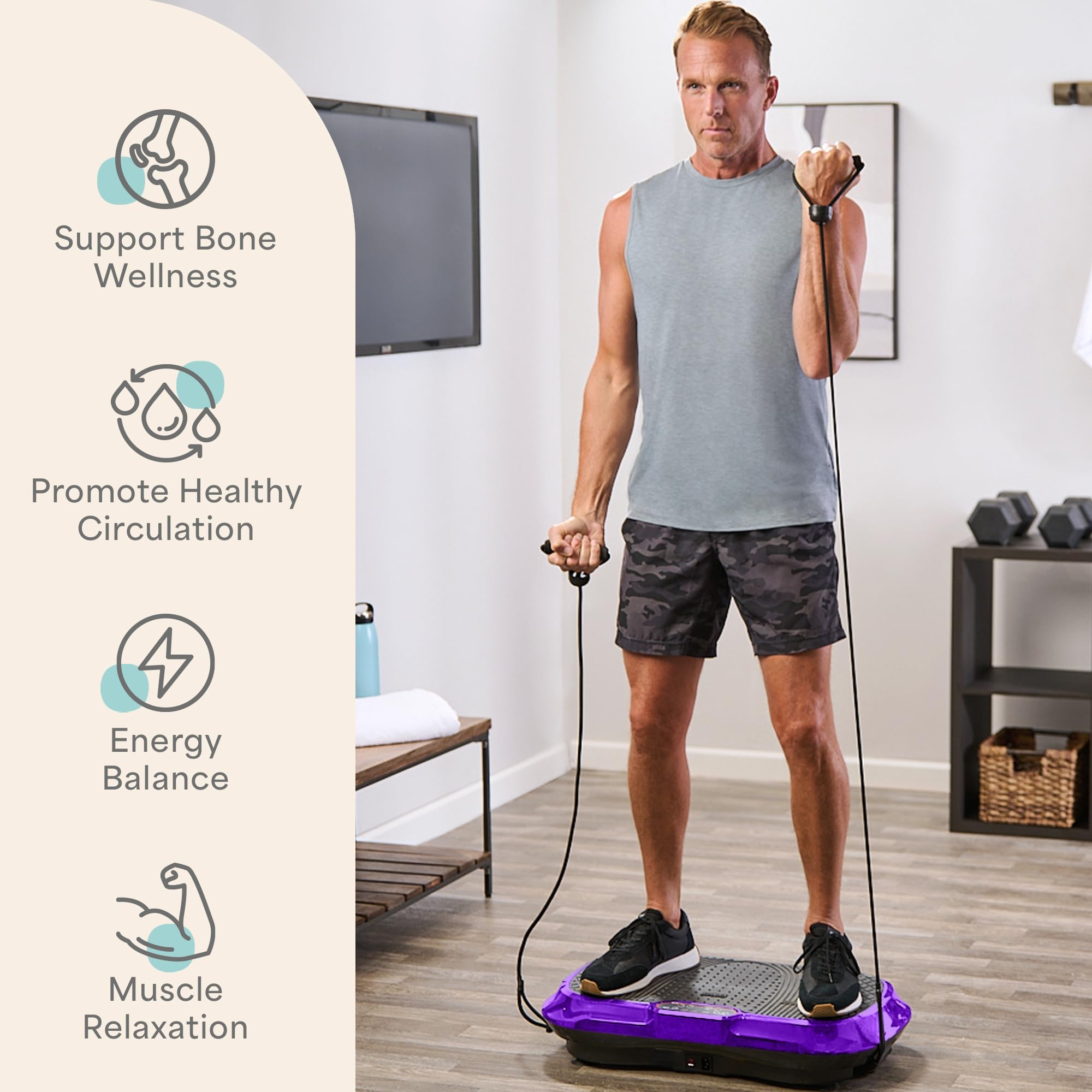 Waver Vibration Plate Exercise Machine – High-Intensity Vibration– Fitness Equipment for Strength & Toning