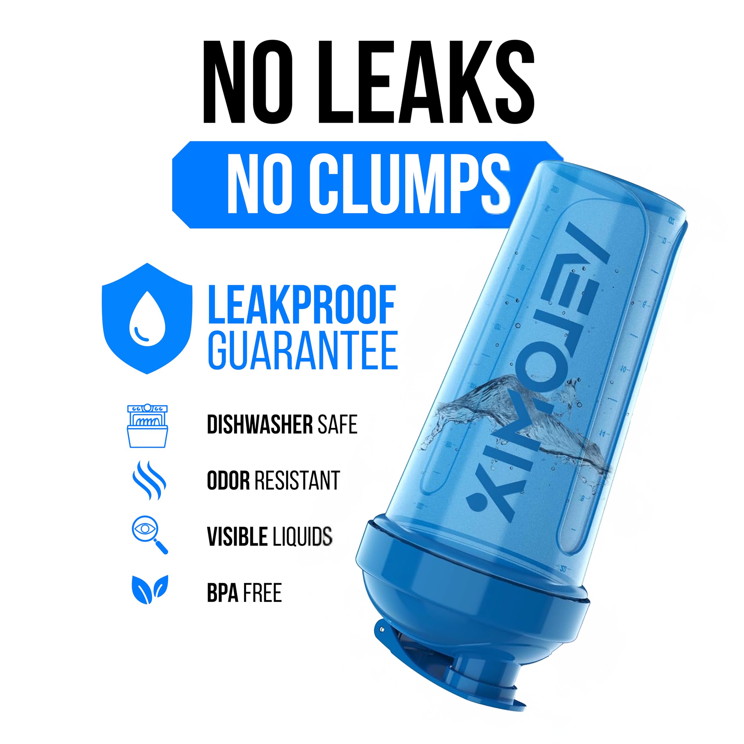 2 Pack- 28 oz Protein Shaker Bottles for Protein Mixes - 2x Wire Whisk | Leak Proof Shaker Cups for Protein Shakes