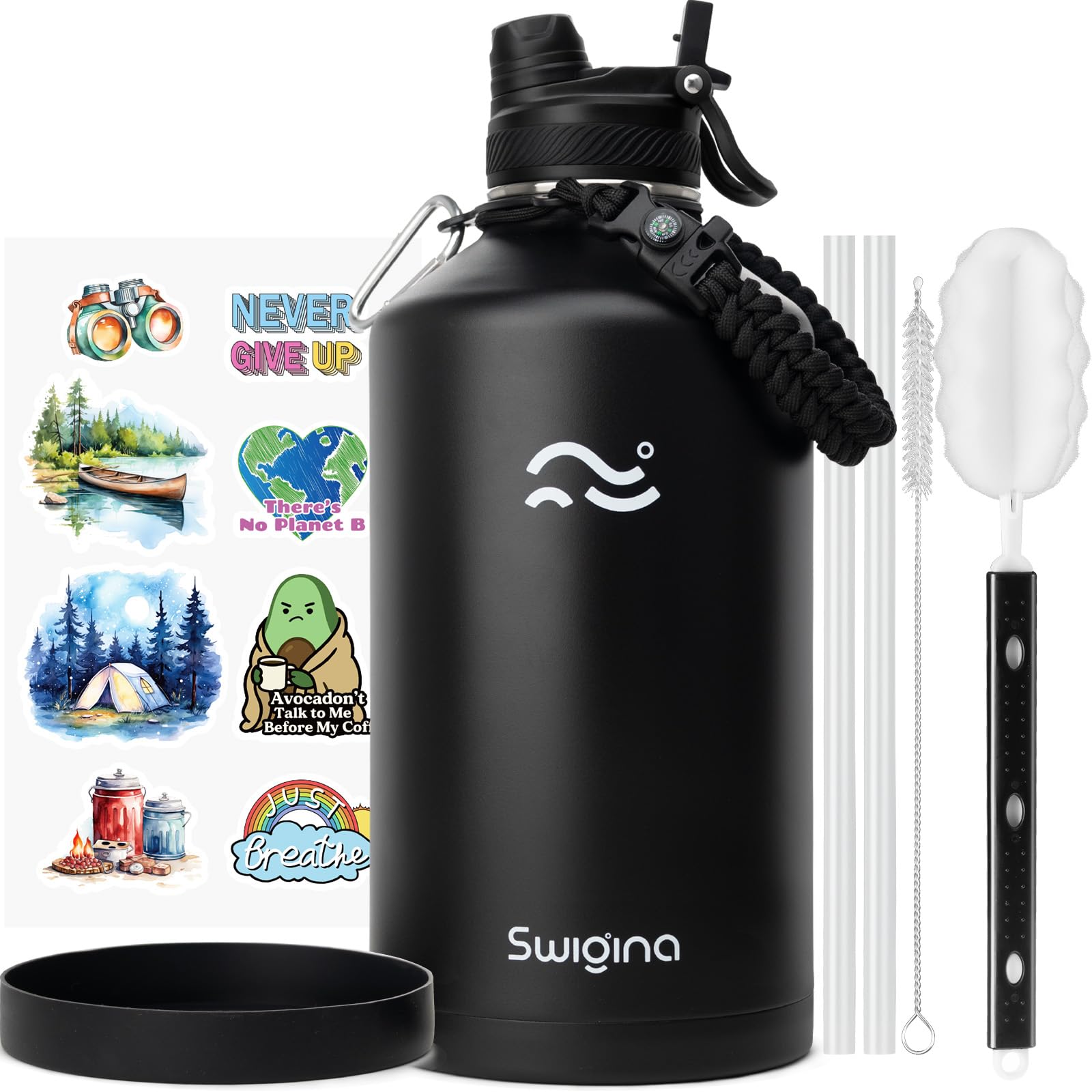Insulated Water Bottle with Silicone Boot (36hrs Cold/18hrs Hot)