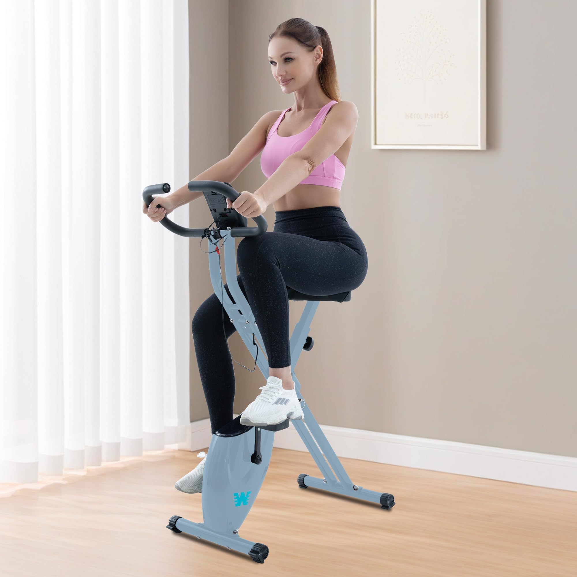 Stationary Exercise Bike for Home Workout, 5 IN 1 Foldable Indoor Cycling Bike