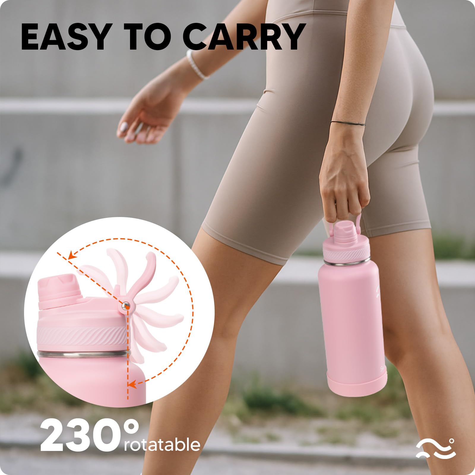 Insulated Water Bottle with Silicone Boot (36hrs Cold/18hrs Hot)