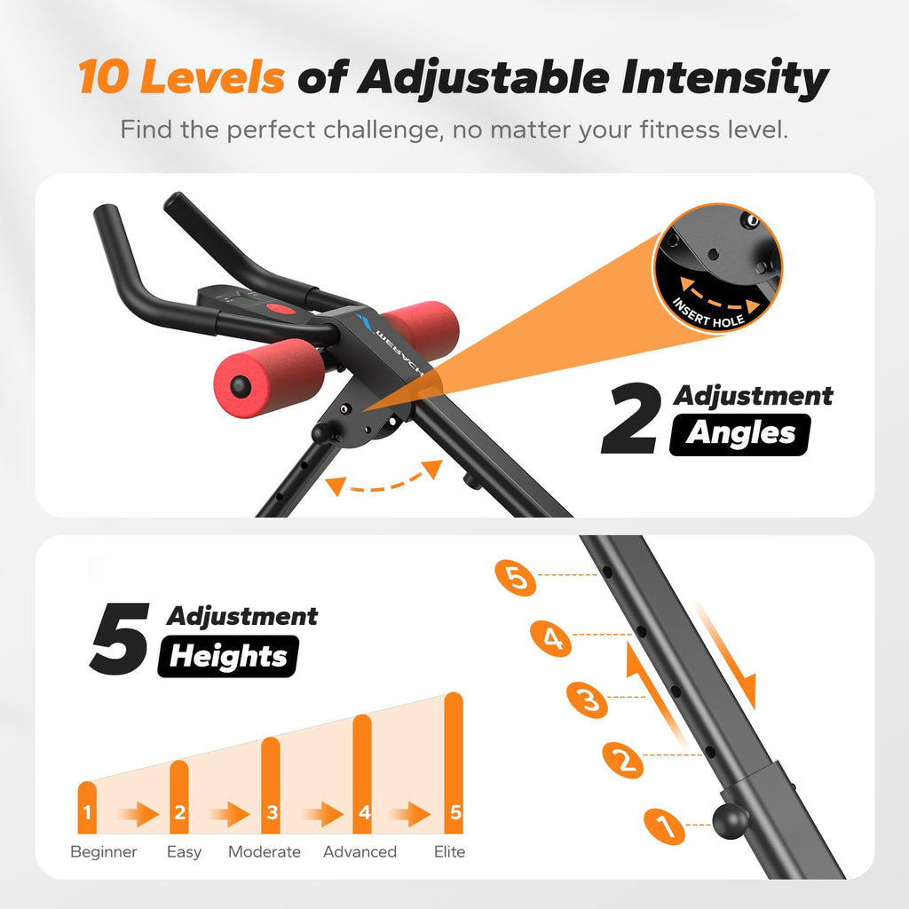 Ab Machine, Ab Workout Equipment, Adjustable Ab Trainer Machine, Abdominal Trainer for Stomach Workout