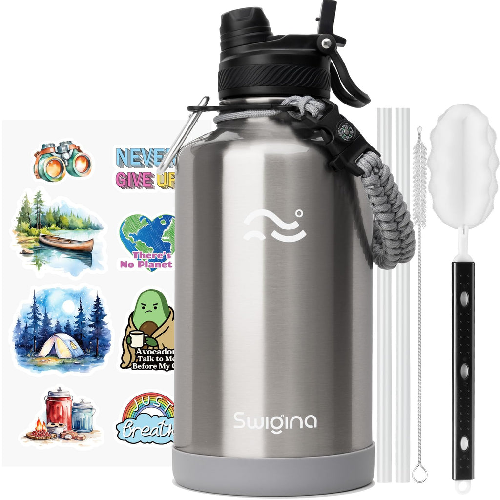 Insulated Water Bottle with Silicone Boot (36hrs Cold/18hrs Hot)